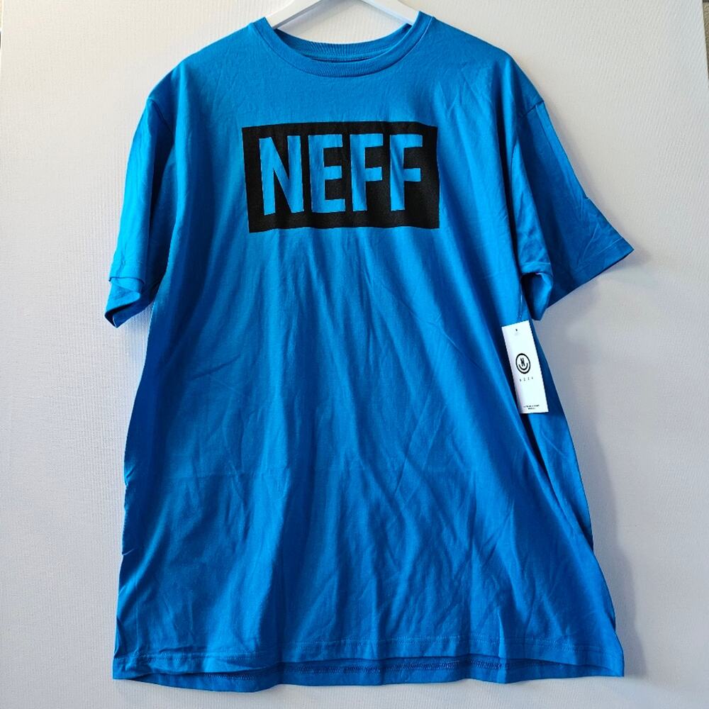 Neff Men's Short Sleeve Graphic Blue Shirt XL